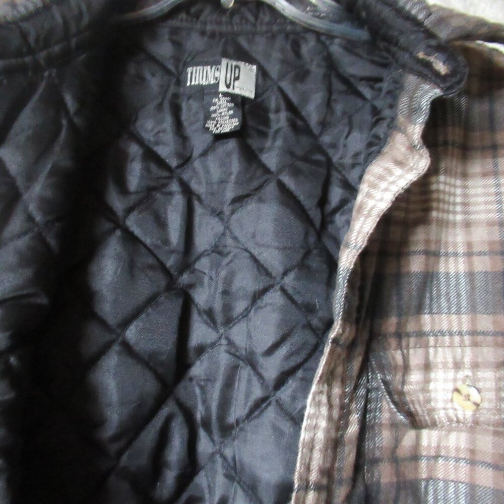 Brown Plaid Button Down Quilted Shacket - image 4